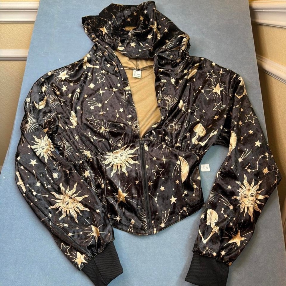Tienda Astral Brand Velvet Zip-up Hoodie Size XXS